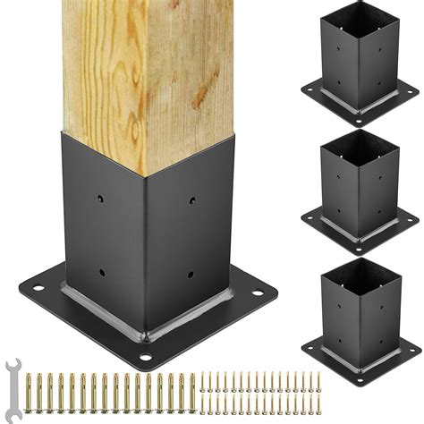 4 x 4 post base bracket metal|brackets to connect 4x4 together.